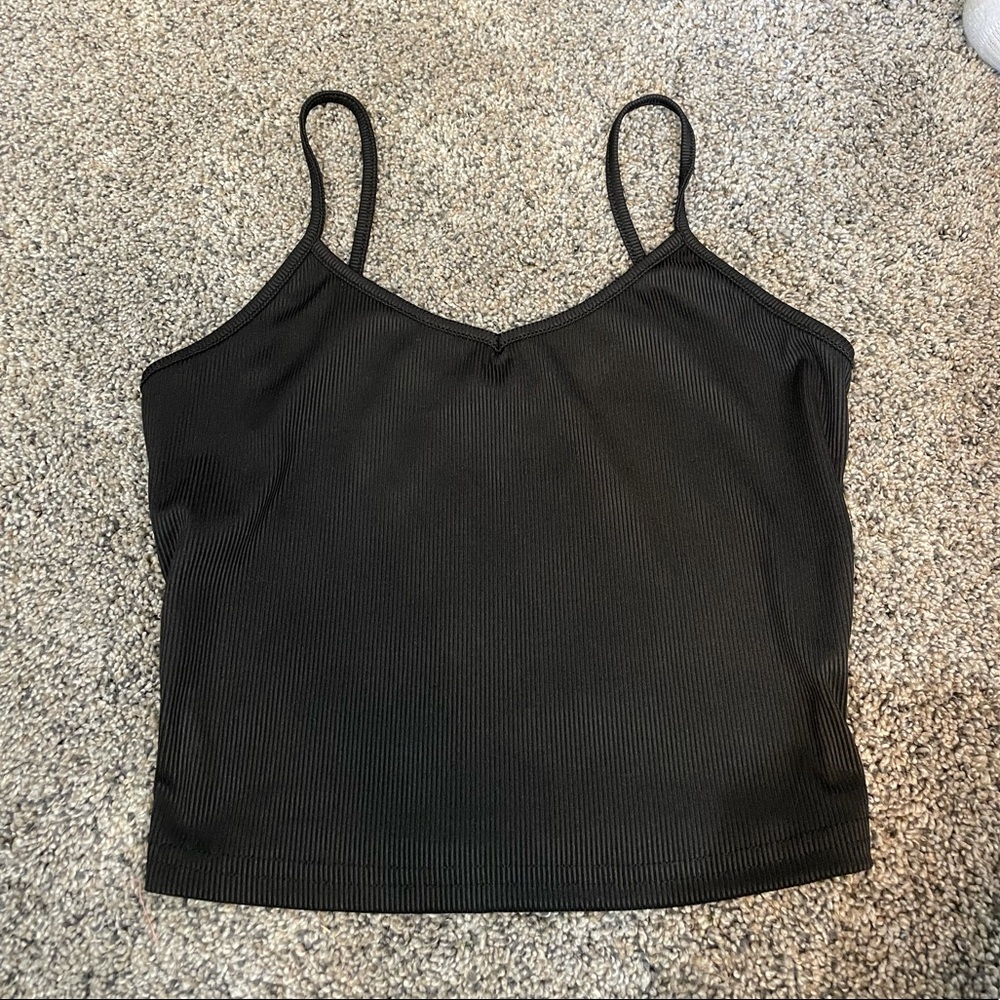 Black crop cami